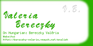 valeria bereczky business card